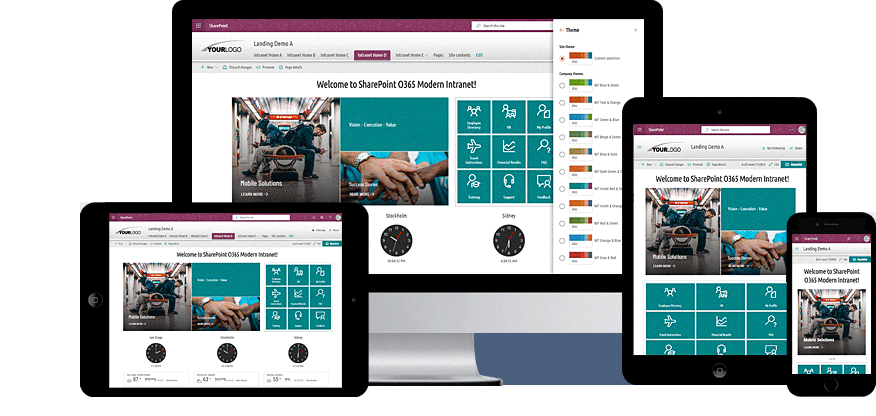 Duotones - Narrow Font O365 - SharePoint Intranet Templates, Web Parts and Themes, designed for SharePoint Online O365 modern experience.