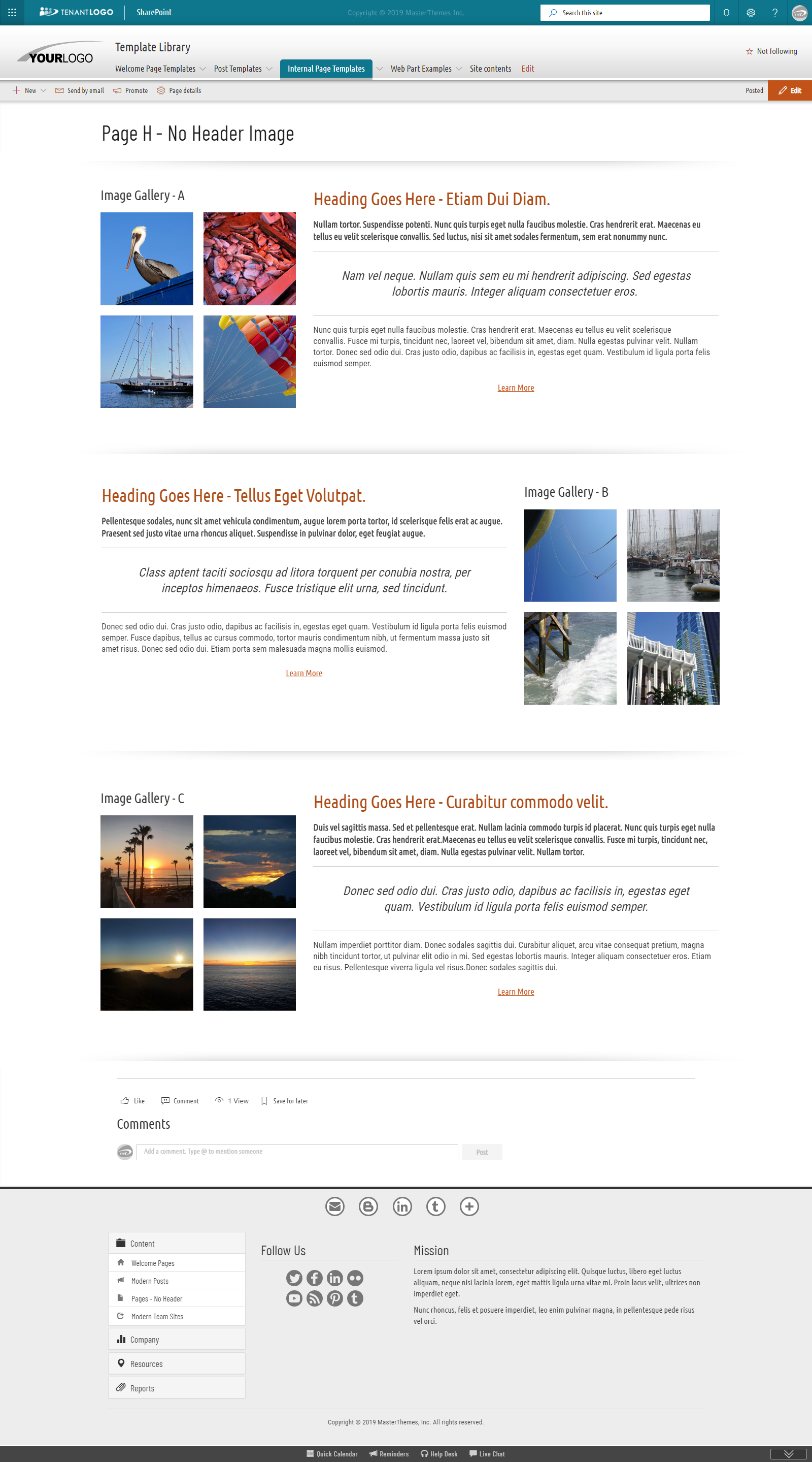 Site Pages Displayed as Tiles - SPFx Theming Solution for SharePoint Online O365