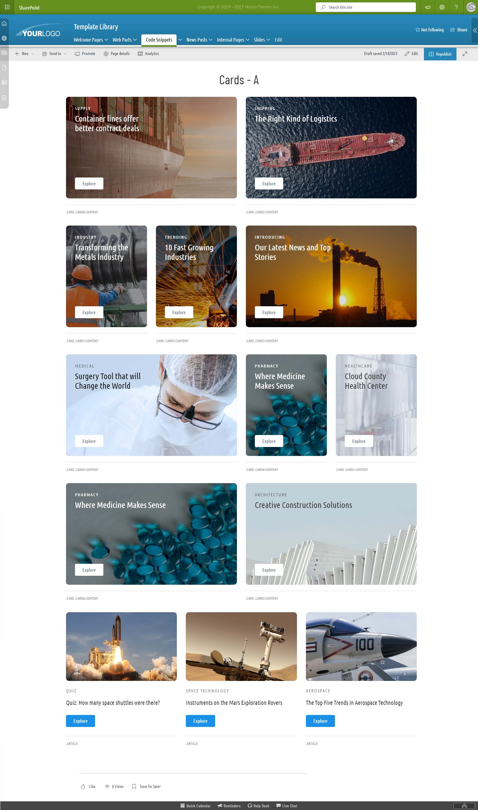 Sharepoint Templates and SharePoint Themes for Modern Intranet. Intranet Templates and Web Parts for SharePoint Online - Office 365